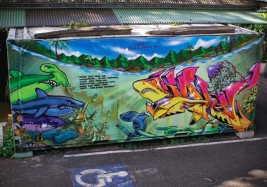 Graffiti con la historia de Ka’ahupahau